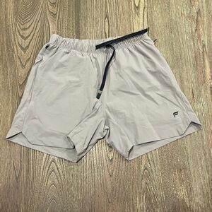 Fabletics Mens The One Performance Short 7" Mid Rise Quick-Dry Stretch Gray Sz ?